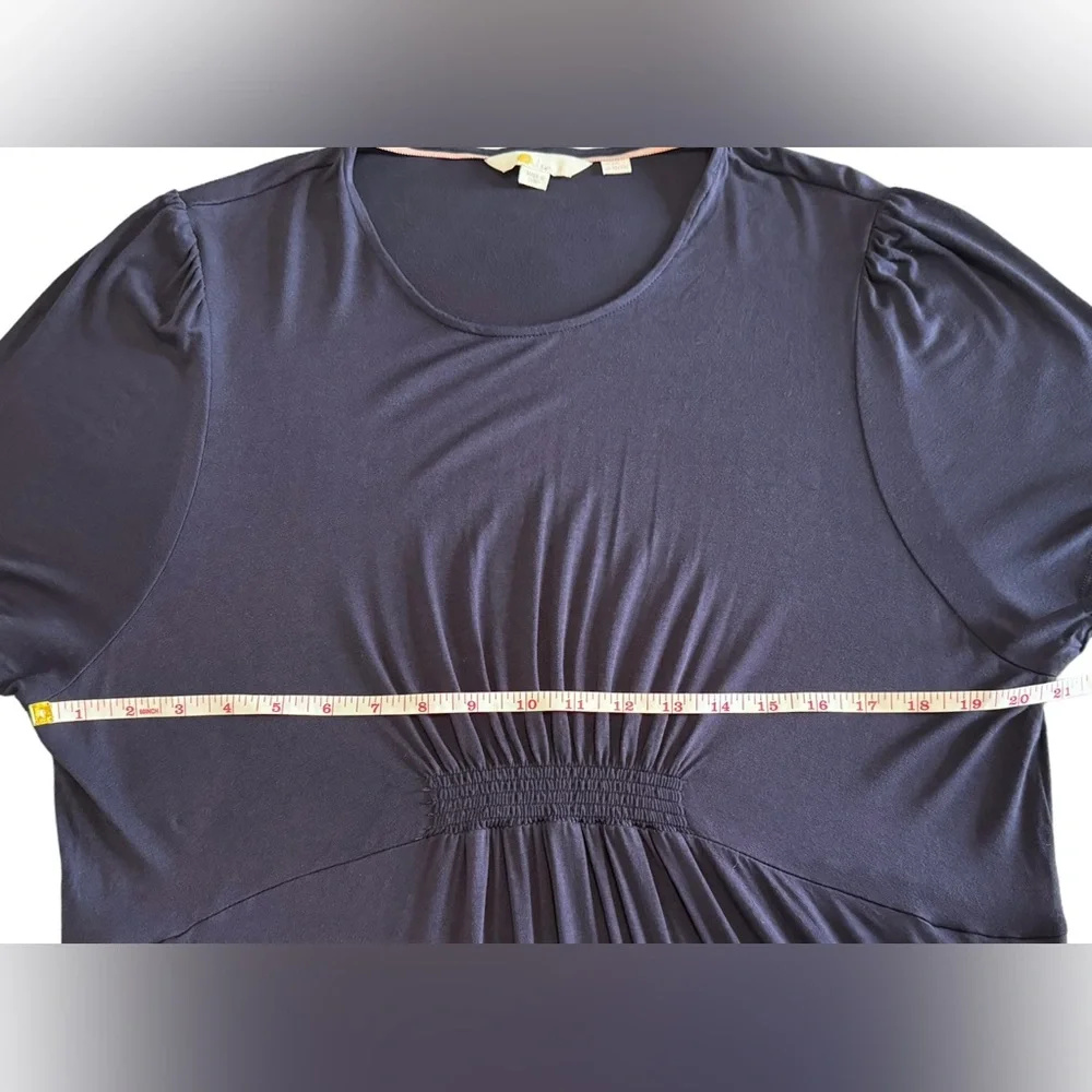 Boden Crew Neck Jersey Dress Short Sleeve Navy Blue Size 20/22 - Picture 4 of 9
